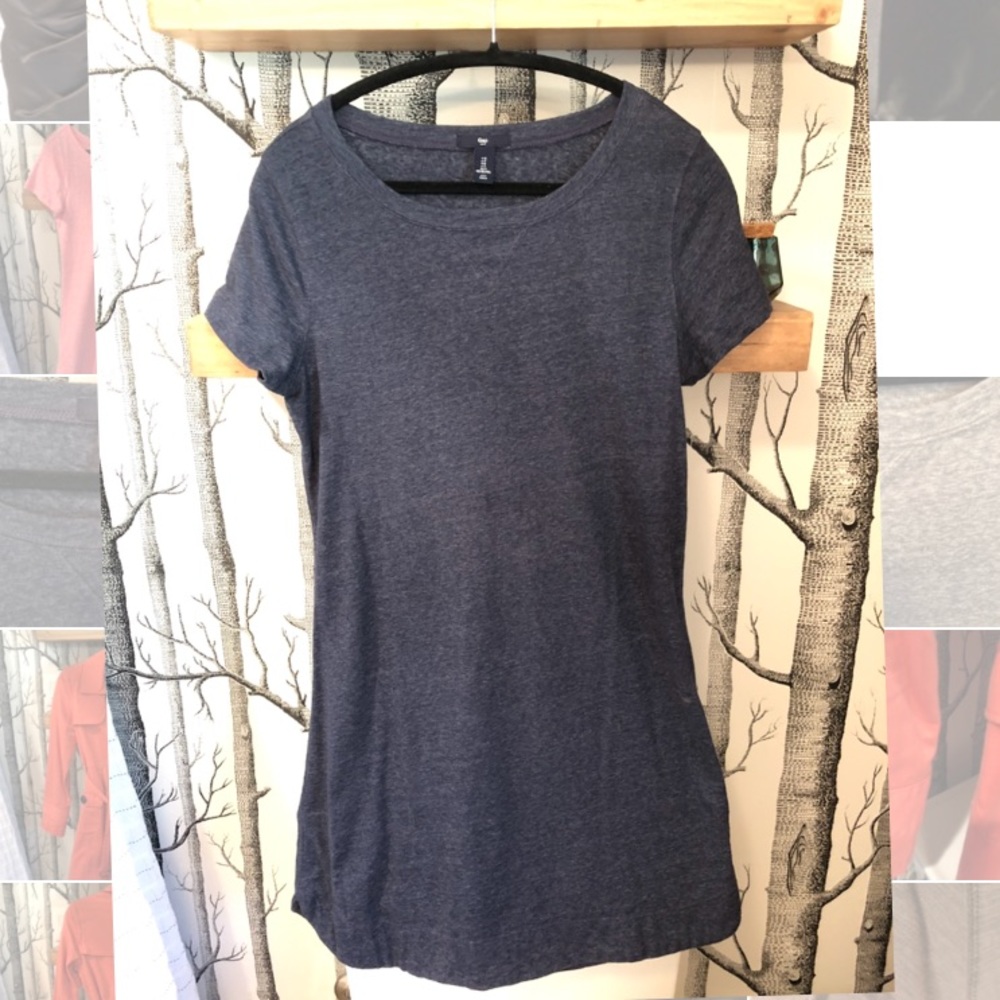 Gap Short-Sleeved Blue T-Shirt Dress